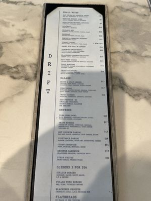 Menu photo 2 DRIFT Boca Raton, FL