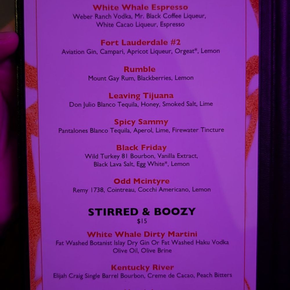 White Whale - Menu - Cocktail Bars Near Me - Las Vegas, Nevada White Whale - Menu - Cocktail Bars Near Me - Las Vegas, Nevada