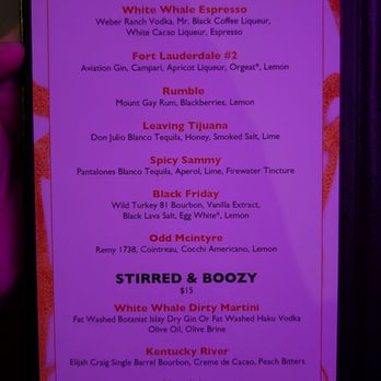 White Whale - Menu - Cocktail Bars Near Me - Las Vegas, Nevada White Whale - Menu - Cocktail Bars Near Me - Las Vegas, Nevada