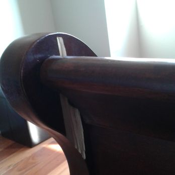 Budget Movers - Chunk of wood missing from bed frame. - Movers Near Me