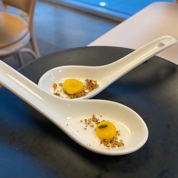Solstice - Amuse-bouche- butternut squash - New American Near Me - Irvine, California Solstice - Amuse-bouche- butternut squash - New American Near Me - Irvine, California
