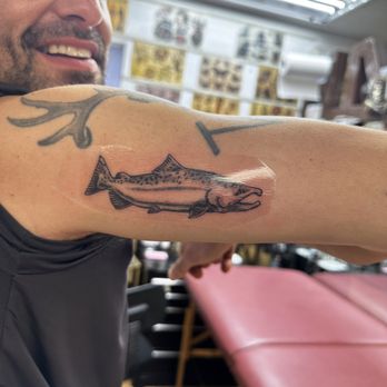24Hr Tattoo - Trout tattoo - Tattoo Near Me - San Diego, California