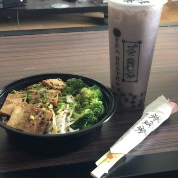 Bestea & The Loop Cake - Teriyaki Homemade Tofu Bowl Taro Milk Tea - Bubble Tea Near Me - Gainesville, Florida