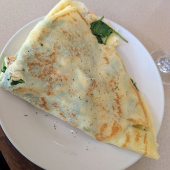 Danielle's Crêperie - Gluten Free Crepe with Spinach, Chicken, and Sausage - Creperies Near Me - Sacramento, California