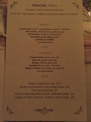 Menu photo 2 Frenchie Wine Bar Calgary, AB Menu photo 2 Frenchie Wine Bar Calgary, AB