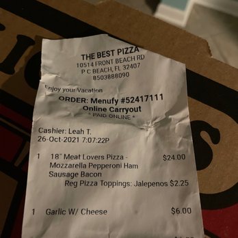 Best Pizza on the Beach - $1.50 online fee????? - Chicken Wings Near Me - P C BEACH, Florida Best Pizza on the Beach - $1.50 online fee????? - Chicken Wings Near Me - P C BEACH, Florida
