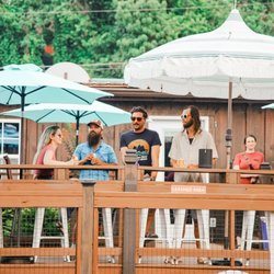 Blue Ridge Adventure Dog - We have a patio area that is a "leash zone" which welcomes everyone to enjoy.