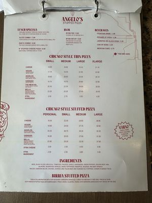 Menu photo 2 Angelo's Stuffed Pizza Chicago, IL