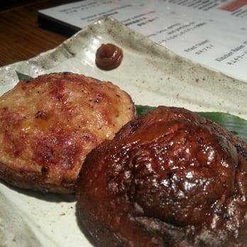 Tsukuneya Robata Grill - Tsukune Stuffed Shitake mushrooms - Izakaya Near Me - Honolulu, Hawaii