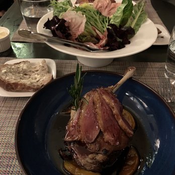 Batifole Restaurant - Canard a la peche and side salad. Side salad was nothing special- wouldn't recommend. - French Near Me - Toronto, Ontario