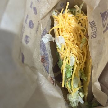 Taco Bell - Hard taco with refried beans replacing beef via app ordered Hot Sauce Packets - Fast Food Near Me - Rochester, New York Taco Bell - Hard taco with refried beans replacing beef via app ordered Hot Sauce Packets - Fast Food Near Me - Rochester, New York