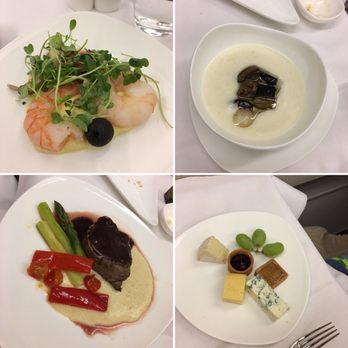 Asiana Airlines - Business Class Meal... L-R = start to finish - Airlines Near Me - Honolulu, Hawaii