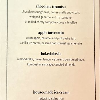 Betty - Dessert menu. Sadly not for us, but everything looked awesom. - New American Near Me - Seattle, Washington Betty - Dessert menu. Sadly not for us, but everything looked awesom. - New American Near Me - Seattle, Washington