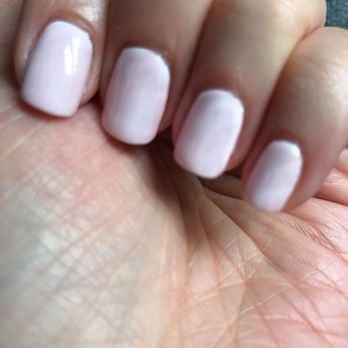CK Nails - Gel manicure ( white as the base and light pink top) - Nail Salons Near Me - Overland Park, Kansas