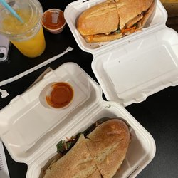 Ban Ban Shop - Five Spice Roasted Pork Sandwich, Organic Tofu Sandwich & Mango Pineapple Cooler