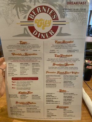 Menu photo 6 Bernie's City Diner Naples, FL