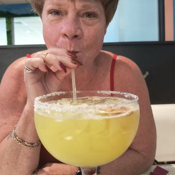 Tacos Rock Gulf Breeze - Large top shelf margarita on the rocks with salt! - Tacos Near Me - Gulf Breeze, Florida