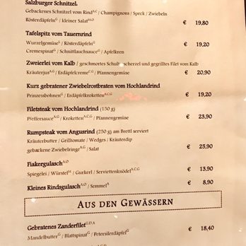 Braurestaurant Imlauer - Part of the menu - Austrian Near Me - Salzburg, 5 Braurestaurant Imlauer - Part of the menu - Austrian Near Me - Salzburg, 5
