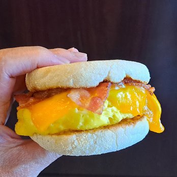 Big Wave Coffeehouse - English Muffin Sandwich with Bacon - Coffee & Tea Near Me - Folsom, California