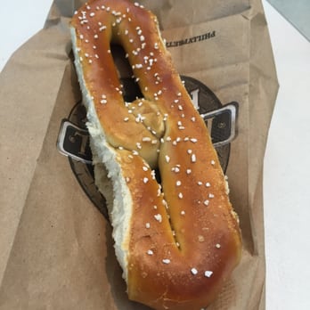 Philly Pretzel Factory - My $1.50 snack prefect pretzel ps ask for one and this is what you get...you don't have to buy the 3 - Bakeries Near Me - Philadelphia, Pennsylvania