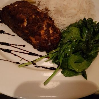 Uncle Momo - Baked Salmon w/ spinach and rice - Middle Eastern Near Me - Montclair, New Jersey Uncle Momo - Baked Salmon w/ spinach and rice - Middle Eastern Near Me - Montclair, New Jersey