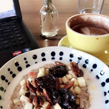 Stowaway Kitchen - Mocha and chai spiced porridge earl gray prunes - Breakfast & Brunch Near Me - Denver, Colorado