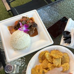 Wanda’s mofongo house - My friend got this but I know it's some type of steak and rice with I think plantains.