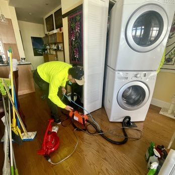 Dryer Vent Techs - We use air sleds to move heavy appliance towers - Air Duct Cleaning Near Me