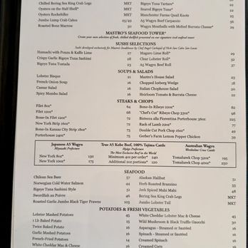 Mastro's Steakhouse - Menu - Steakhouses Near Me - Columbus, Ohio