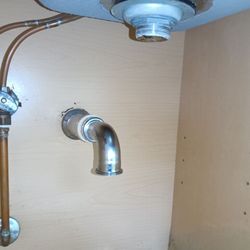 Hampton Manor Assisted Living at 24th Road - This sink was leaking heavy amount of water. This is how much material I had to re install new just 1 sad lonely pipe