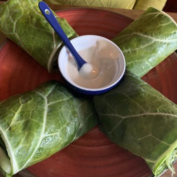 OrVeganic - Raw collard green wrap  with the sweet vinaigrette option - Vegan Near Me - Lawndale, California