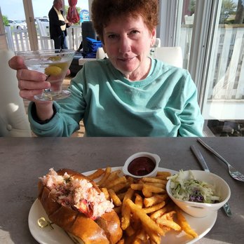 Ogunquit Beach Lobster House - The large Lobster Roll (1/2 lb!), Air-fried fries, slaw and Martini. Perfect combo! - New American Near Me - Ogunquit, Maine Ogunquit Beach Lobster House - The large Lobster Roll (1/2 lb!), Air-fried fries, slaw and Martini. Perfect combo! - New American Near Me - Ogunquit, Maine