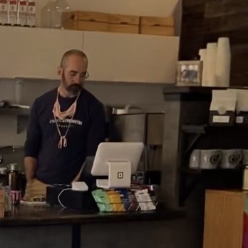 Snow White Coffee - Coffee shop employee without a mask on. 1/26/22 - Coffee & Tea Near Me - Oakland, California Snow White Coffee - Coffee shop employee without a mask on. 1/26/22 - Coffee & Tea Near Me - Oakland, California