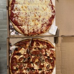 George's Pizza - Cheese and Pepperoni & Mushrooms...and Tootsie Rolls