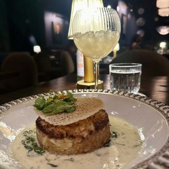 Bouboulina - Crab cake with a spritz cocktail - Desserts Near Me - North Bethesda, Maryland Bouboulina - Crab cake with a spritz cocktail - Desserts Near Me - North Bethesda, Maryland