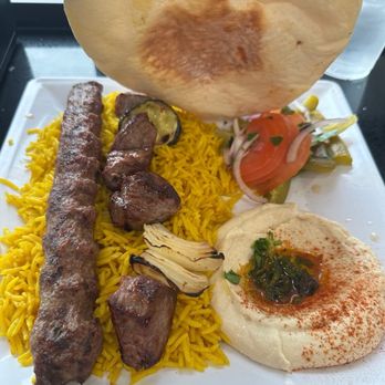 Beirut Cafe - Lamb and Kafta Kabab Combo - Lebanese Near Me - Murray, Utah