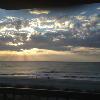 Compass Cove Resort - October sunrise from balcony - Resorts Near Me - Myrtle Beach, South Carolina