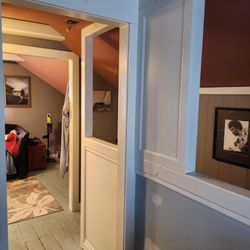 Homewright Handyman - Installed dividing walls to create 2 rooms and painted