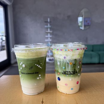 Amai Tea & Cafe - EARL GREY MATCHA PRINCESS PEACH MATCHA - Coffee & Tea Near Me - Torrance, California