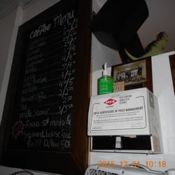 Broadview Espresso - The menu shows the prices