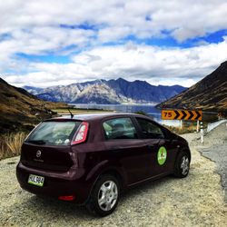 JUCY Rentals - Queenstown Airport - Whole car in the no service land of NZ