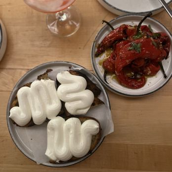 Misi - Charred Marinated Peppers, ricotta crostini - Italian Near Me - Brooklyn, New York Misi - Charred Marinated Peppers, ricotta crostini - Italian Near Me - Brooklyn, New York