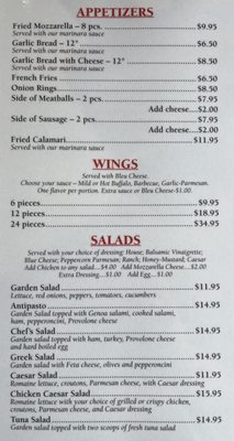 Menu photo 4 Middlefield Pizza and Restaurant Middlefield, CT Menu photo 4 Middlefield Pizza and Restaurant Middlefield, CT