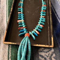 Shantu World Beads - Repair of Turquoise & Spiney Shell Oyster necklace AFTER