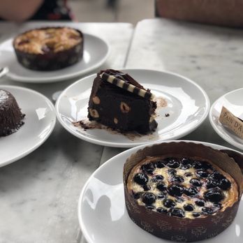 Pain D'Avignon - Blueberry frangipani, espresso hazelnut torte, chocolate torte, raspberry frangipani, cortado - French Near Me - Hyannis, Massachusetts Pain D'Avignon - Blueberry frangipani, espresso hazelnut torte, chocolate torte, raspberry frangipani, cortado - French Near Me - Hyannis, Massachusetts