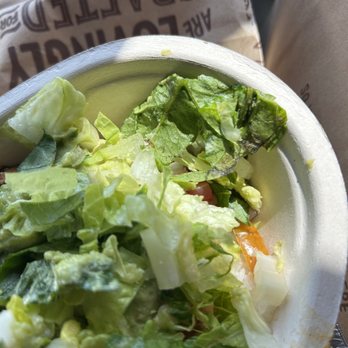Chipotle Mexican Grill - Not very fresh looking salad. - Mexican Near Me - St George, Utah