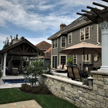CMS Landscapes - a patio with a pergolated gazebo - Landscaping Near Me - Downers Grove, Illinois