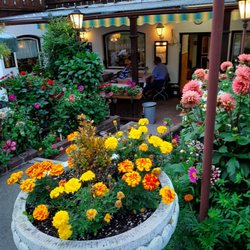 Restaurant Bosna - Lovely entrance and outdoor seating.