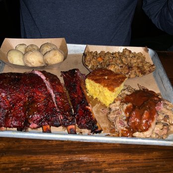 Dinosaur Bar-B-Que - 2 meat combo ribs and pulled pork - Barbeque Near Me - New York, New York Dinosaur Bar-B-Que - 2 meat combo ribs and pulled pork - Barbeque Near Me - New York, New York