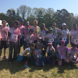 Clayton Pediatric Dentistry - Our team at the Portofino Color Fun Run to benefit Johnston County Partnership for Children.
